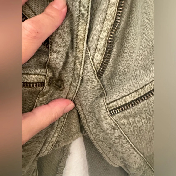 We the free Malika Jacket Moto Style Drapey Hem Zip Details Boho Chic XS *READ* - Picture 4 of 9